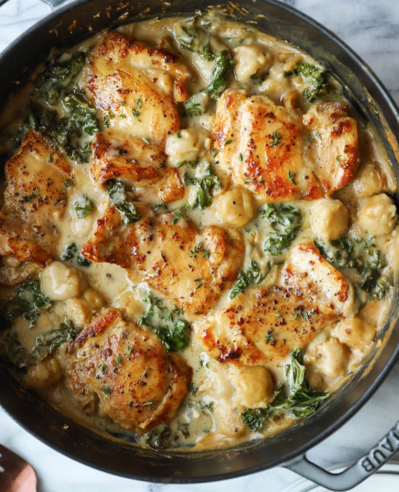 Creamy chicken and gnocchi