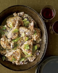 Creamy chicken-and-mushroom fricassee