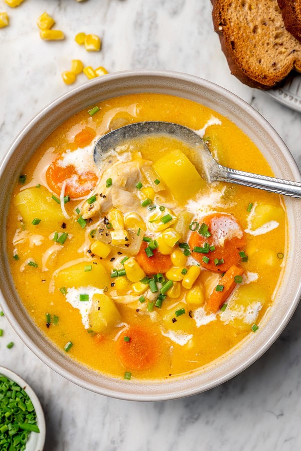 Creamy chicken corn chowder