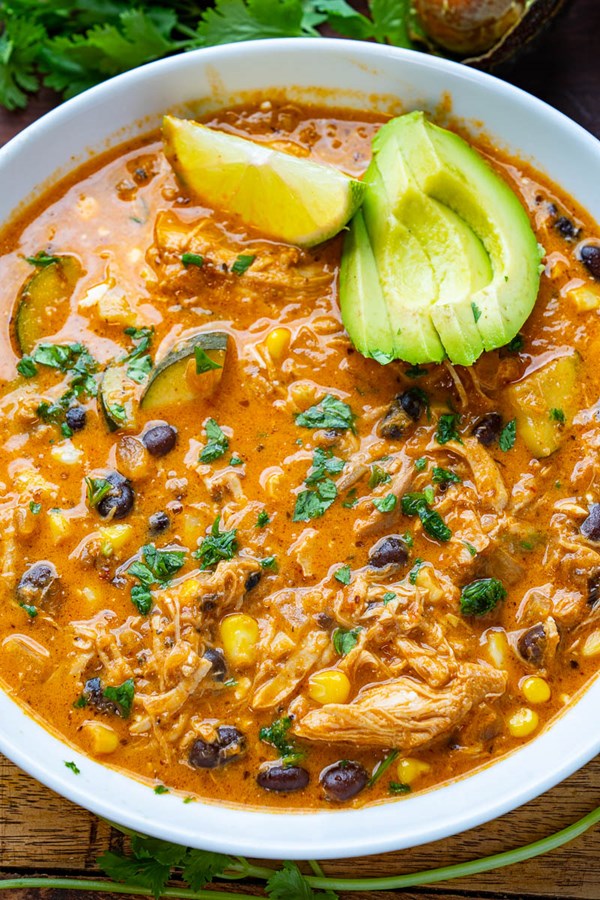 Creamy chicken enchilada soup
