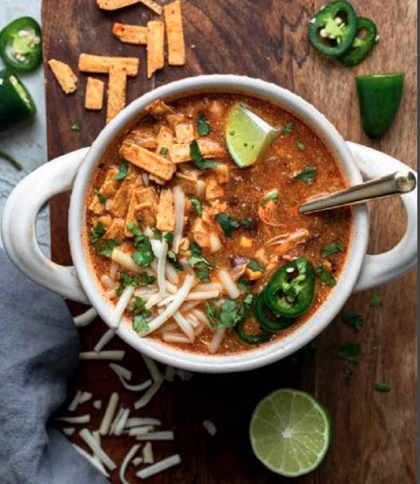 Creamy chicken enchilada soup
