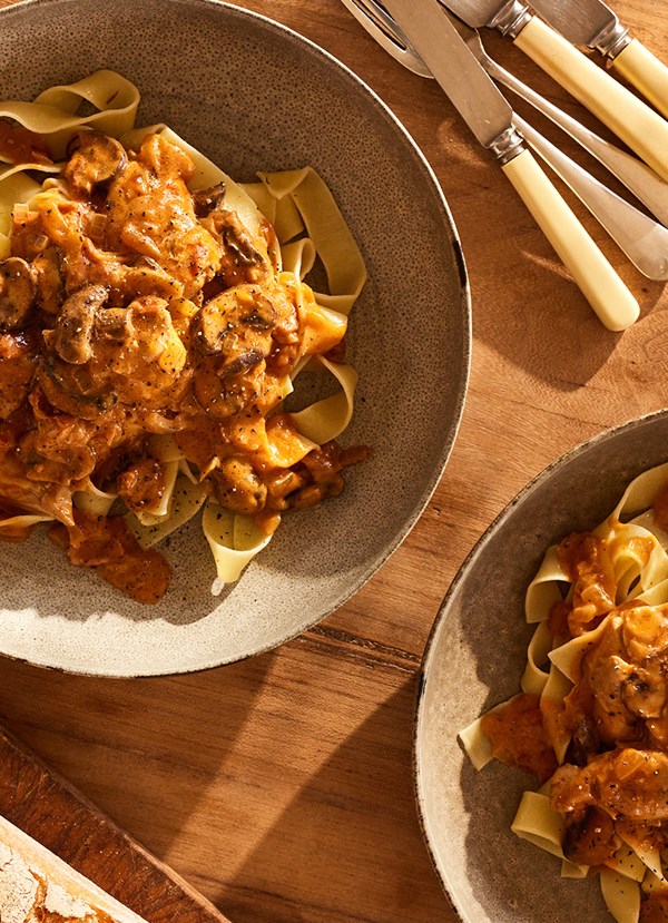 Creamy chicken Stroganoff