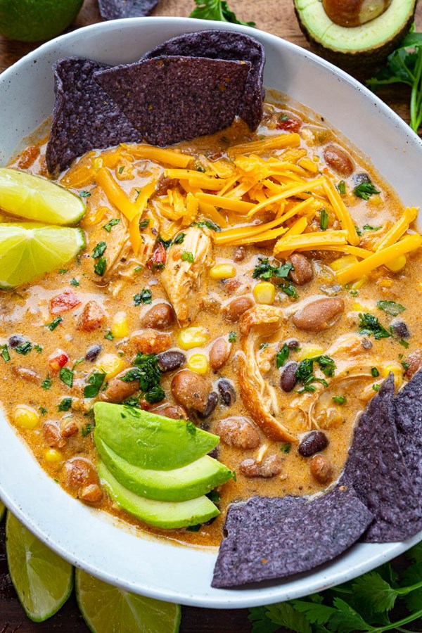 Creamy chicken tortilla soup