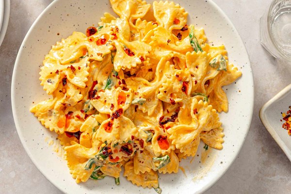 Creamy chili crisp pasta 