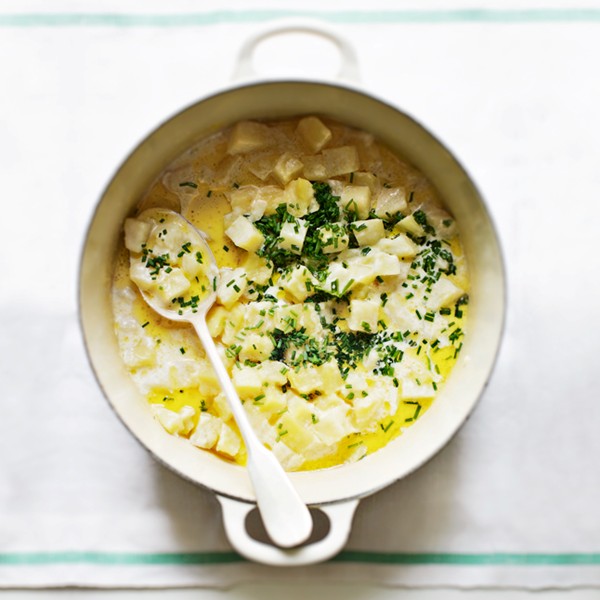 Creamy chive potatoes