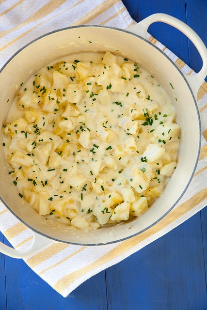 Creamy chive potatoes