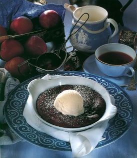 Creamy chocolate soufflés