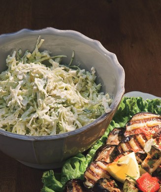 Creamy cilantro-lime slaw