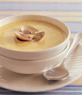 Creamy clam soup