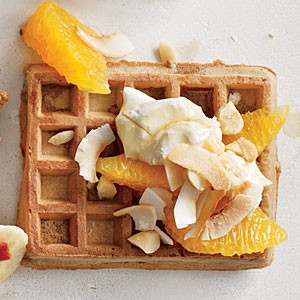 Creamy coconut-citrus waffle