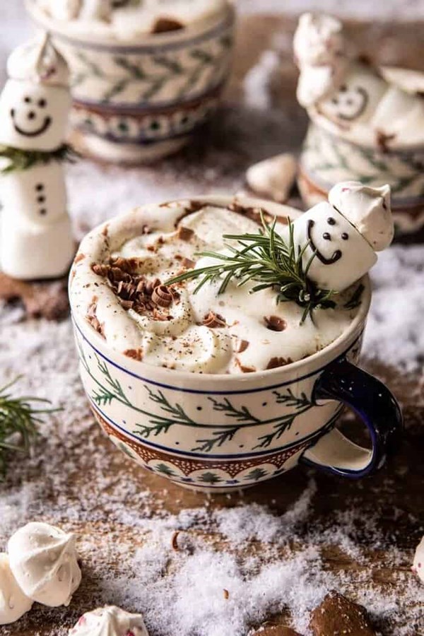 Creamy coconut hot chocolate