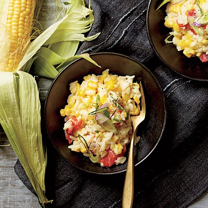Creamy corn risotto
