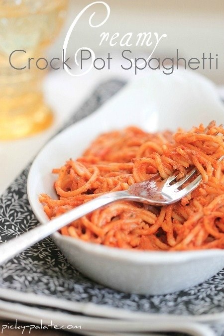 Creamy Crock Pot spaghetti