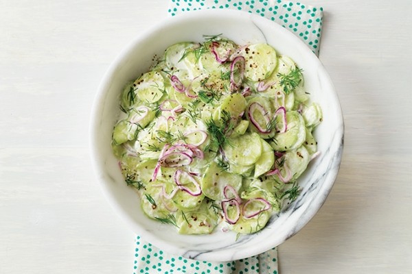 Creamy cucumber salad