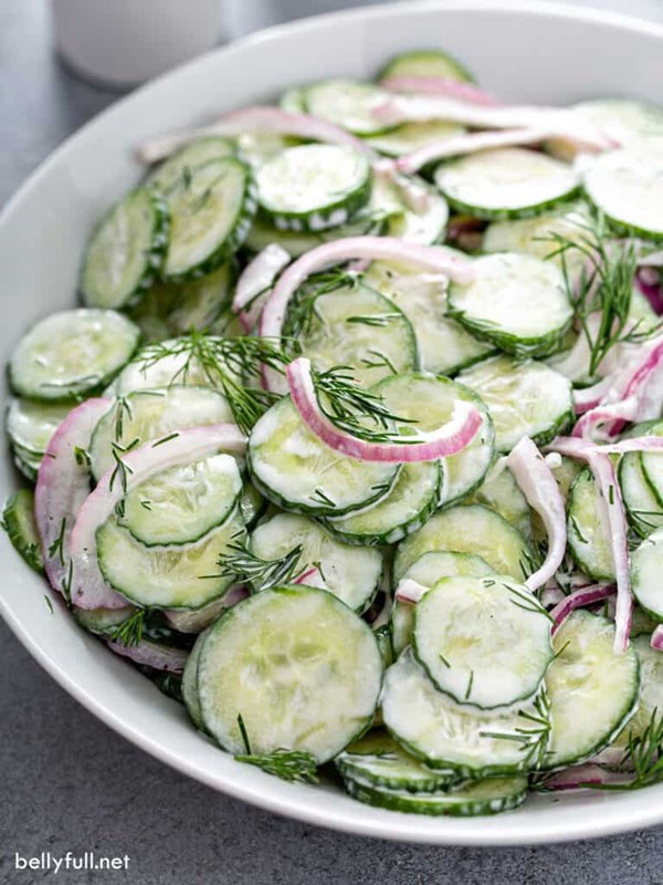 Creamy cucumber salad