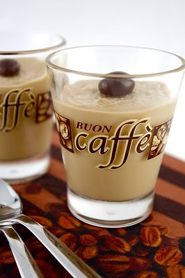 Creamy espresso pudding for two