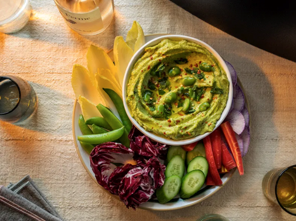  Creamy fava bean & avocado dip from Pierce Abernathy