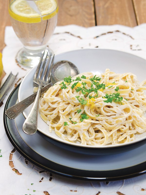 Creamy fettuccine
