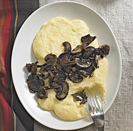 Creamy Fontina polenta with mushroom ragù