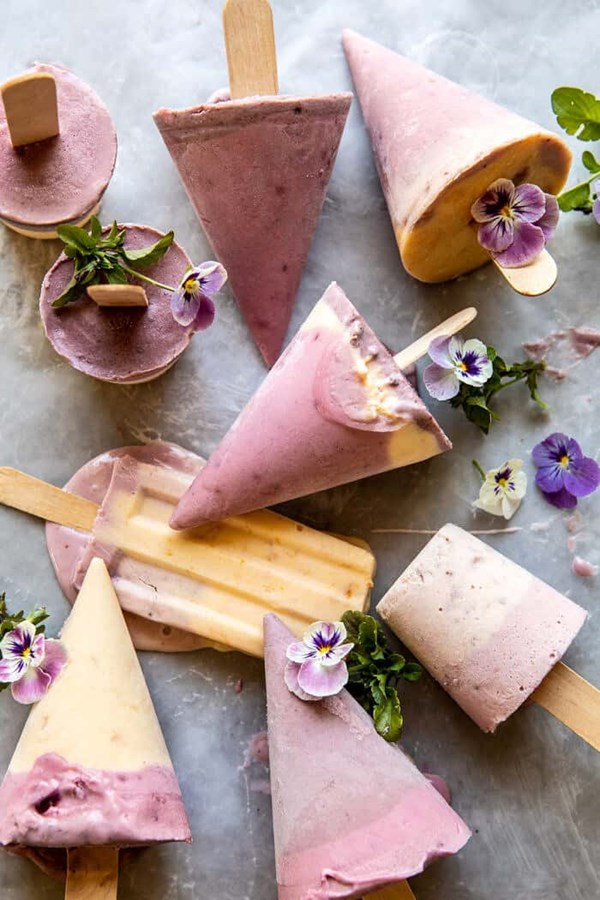 Creamy fruit popsicles