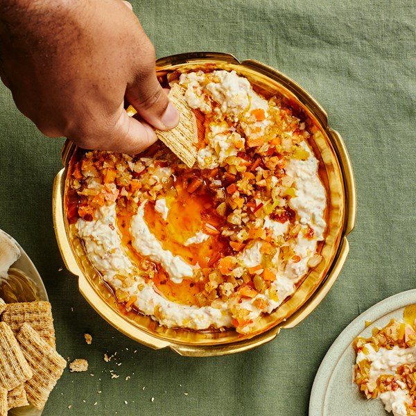 Creamy giardiniera dip
