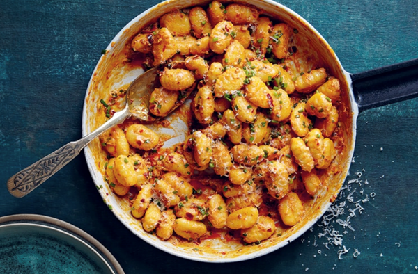 Creamy harissa gnocchi