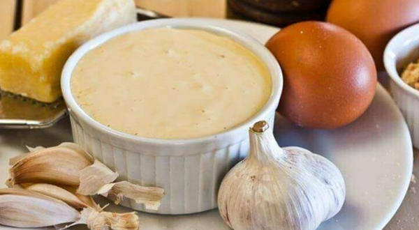 Creamy homemade Caesar dressing