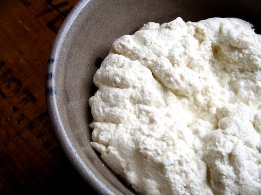 Creamy homemade ricotta