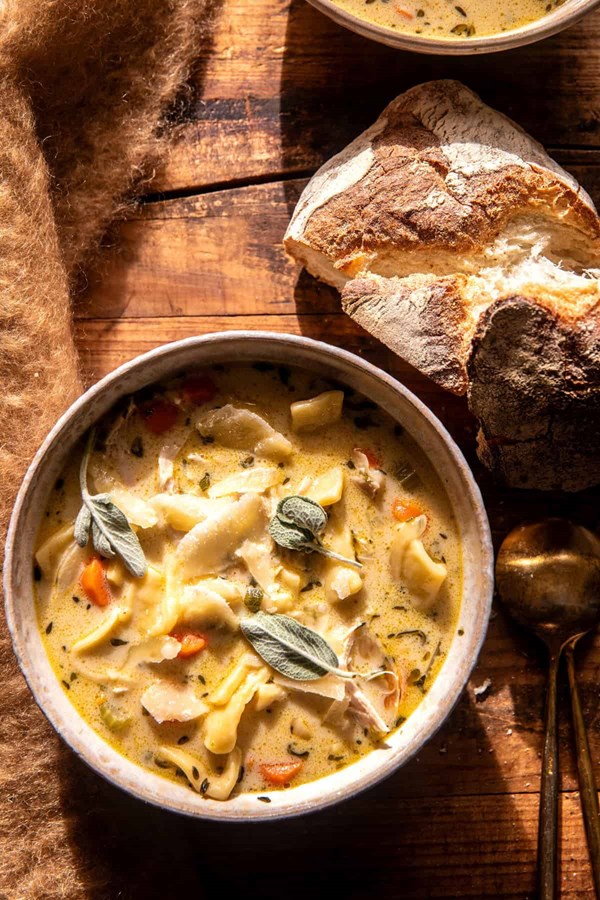 Creamy homestyle chicken noodle soup