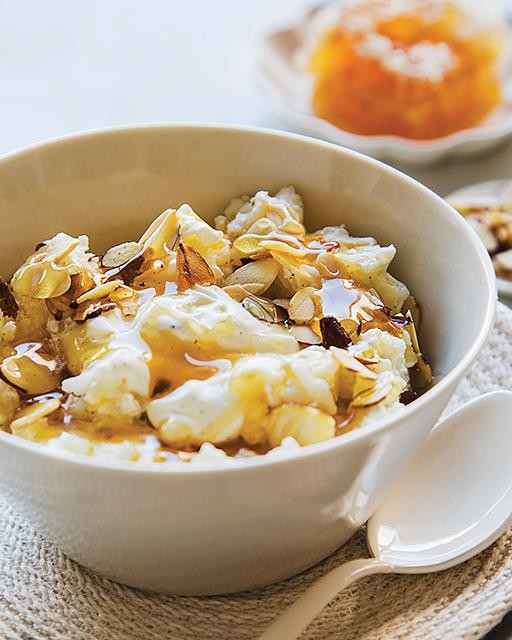 Creamy jasmine rice with honey & vanilla