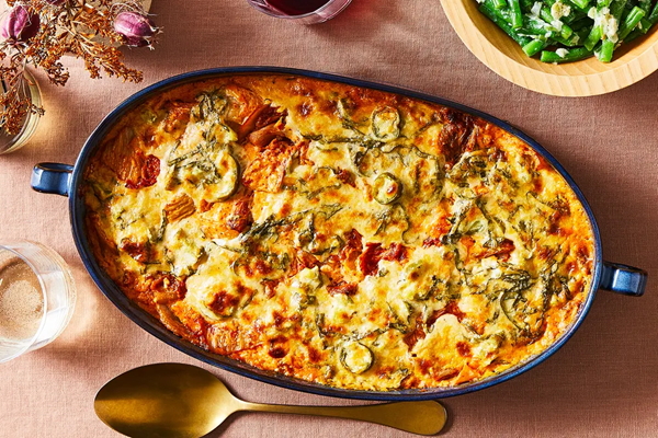 Creamy kimchi gratin
