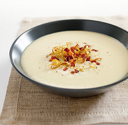 Creamy leek-potato soup