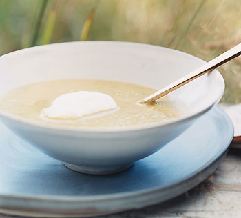 Creamy leek soup