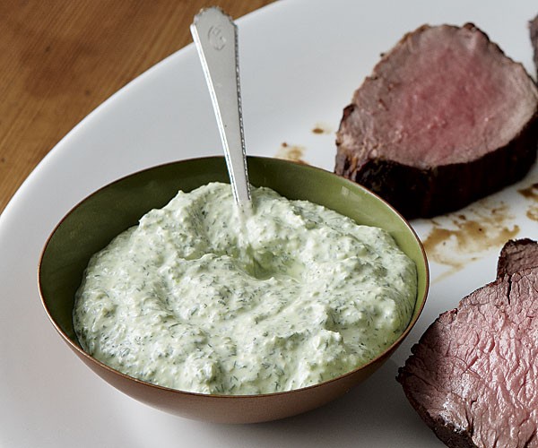 Creamy lemon and herb sauce