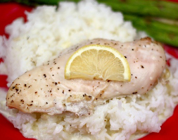 Creamy lemon chicken and rice 