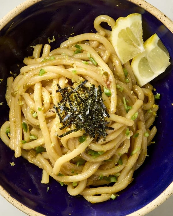 Creamy lemon jalapeño noodles 
