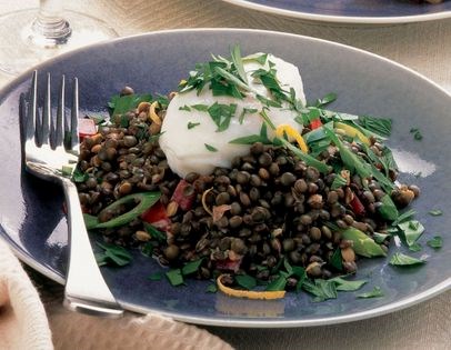 Creamy lemon Puy lentils