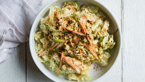 Creamy miso slaw
