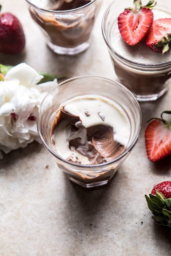 Creamy mocha custard
