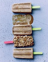 Creamy mocha ice pops