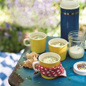 Creamy morel soup