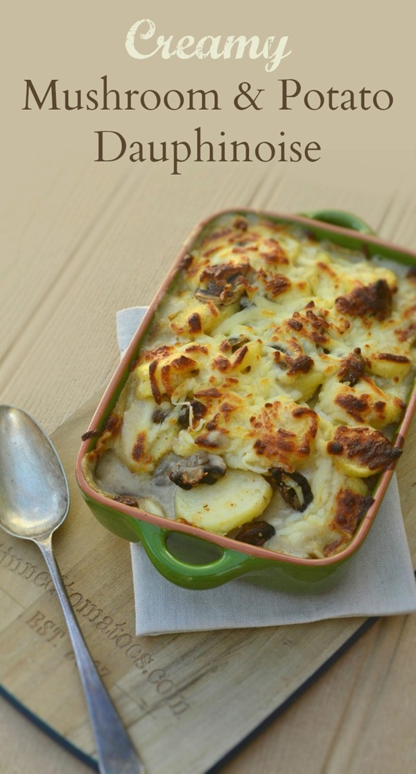 Creamy mushroom and potato Dauphinoise