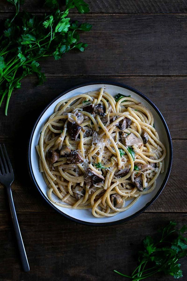 Creamy mushroom pasta