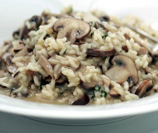 Creamy mushroom risotto