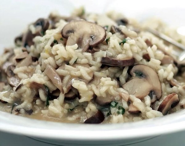 Creamy mushroom risotto