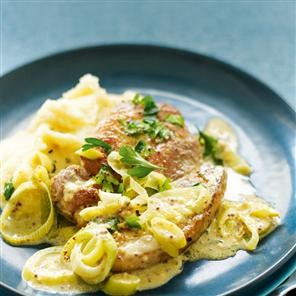 Creamy mustard pork