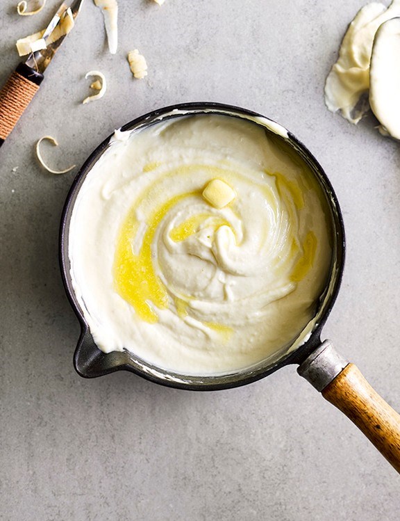 Creamy parsnip purée