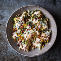 Creamy pasta with chard and lemon