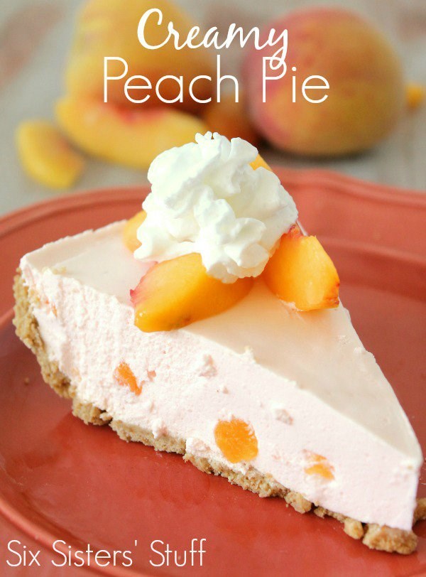 Creamy peach pie