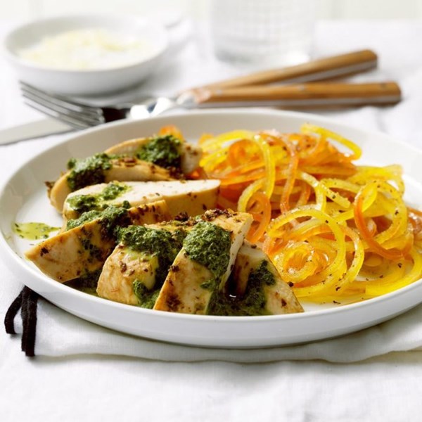 Creamy pesto chicken